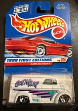 Hot Wheels 1998 First Editions Dairy Delivery Got Milk Custom Blister picture