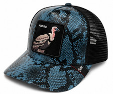 Goorin Bros VULTURE Trucker Hat - Blue Black Snakeskin Print - Mesh Baseball Cap picture