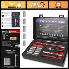 M10x1.5 Thread Repair Kit - 10PCS Stainless Steel Inserts, HSS Drill & Tap Set picture