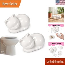 2 Pack Toilet Bolt Covers Decorative Cat Ceramic Toilet Bolt Screw Caps Cute ... picture