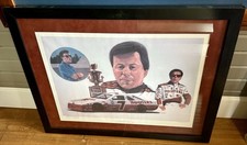 Alan Kulwicki Signed Limited Edition 2743/6000 Hooters #7 NASCAR Framed Print picture