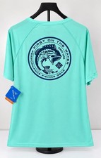 NWT Columbia PFG Fishing Shirt Men’s Large Aqua Turquoise Omni-Shade picture