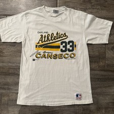Vintage 1988 Jose Canseco Oakland A's Nutmeg Mills T Shirt L picture