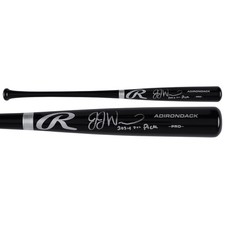 JJ Wetherholt Cardinals Autographed Black Rawlings Pro Bat w/2024 7th Pick Insc picture