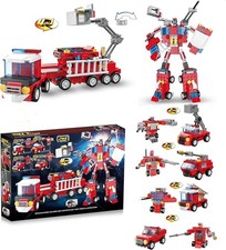 Building Blocks Car Pullback Type 10 Models 4 IN 2 Assembling Kids Puzzle Toys picture