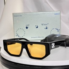 Off‑White OERI013F Unisex Sunglasses 53‑17‑145 Black Frame Yellow Lens picture