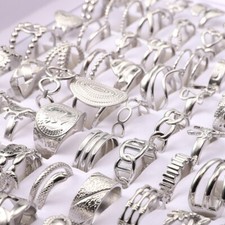 Wholesale 20pcs/Lot Vintage Titanium Steel Adjustable Men's Women's Ring Jewelry picture
