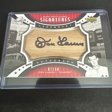 2007 UD Sweet Spot Classic Signature Don Larsen Black /50 1956 Perfect Game Auto picture