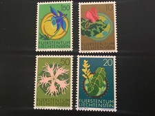 ICOLLECTZONE Liechtenstein 481-84 flowers VF NH picture