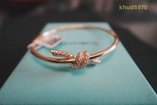 Gift.Knot Bangle 18K&yellow Gold DiamondTlfanyCo SZ 6.7+0.2