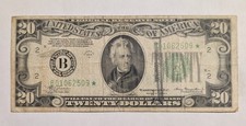 1934 A NEW YORK $20 DOLLAR FEDERAL RESERVE STAR NOTE picture