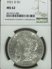 1921 d morgan silver dollar. Very Nice For MS62 picture