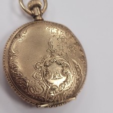 Rare Outstanding Antique Waltham Gold Plated Hunter Cased Pocket Watch picture