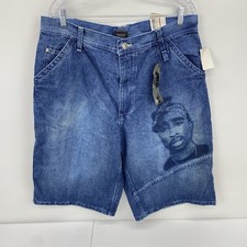 VTG Makaveli Shorts Men 36 Rap Hip Hop Tupac 2pac Wide baggy 90 Y2k retro 14