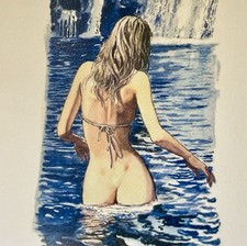 •Milo MANARA Diminutive Pencil-Signed Print•  “Honey”  —ITALIAN IMPORT— picture