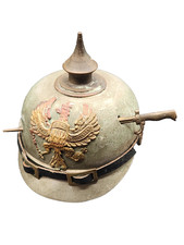 German WW1 Prussian M1915 InfantryErsatz Felt Picklelhaube Spiked Helmet-Inkwell picture