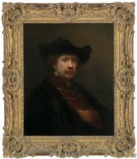 Hand Painted Classical Oil Painting Rembrandt Self Portrait Art  Vintage Style picture