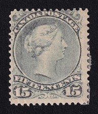 MATT'S STAMPS SCOTT CANADA #30iv, 15-CENT 1868-1876 ISSUE, MH, CV$2000 picture