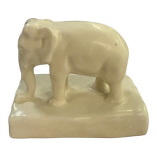ROOKWOOD POTTERY #2797 ELEPHANT BOOKEND IN IVORY GLAZE XXVIII 1928 picture