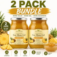 2-PACK IMANI ORGANICS Wildcrafted Irish Sea Moss Gel | Pineapple Flavor 18.5OZ picture