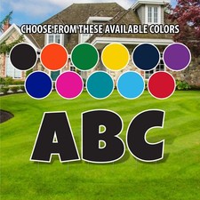 18” Alphabet Yard Letters, Luckiest Guy Font, 26pc, Includes Stakes, Yard Cards picture
