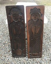 PAIR OF PRIMITIVE ANTIQUE COUNTRY FOLK ART 40
