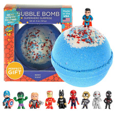 Superhero Bath Bombs for Kids & Boys with Surprise Hero Toys inside (1 Pack) - L picture