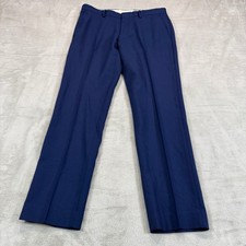 J.Crew Mens 31x30 Bowery Slim Fit Navy Blue Wool Dress Pants Casual Preppy EUC picture
