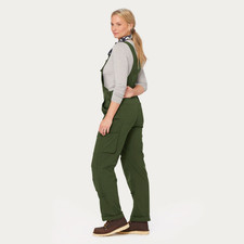 Duluth Women's Heirloom Gardening Bib Overalls Deep Sage Color, New WT picture