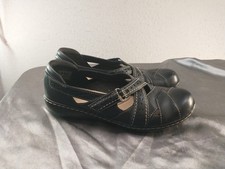 Clarks Ashland Spin Q Women 8 M Black Leather Mary Jane Comfort Shoes 26065645 picture