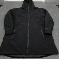Eddie Bauer Jacket Womens 3X Black Full Zip Outdoor Quilted Pockets Hooded picture
