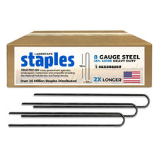 Sandbaggy Extra Heavy Duty 12-Inch Landscape Staples – USA Made, 8 Gauge Steel picture