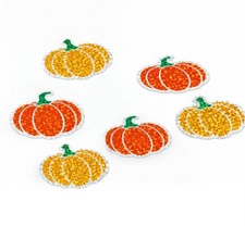 40 pieces 1x1.2 Inch Glitter Fall Autumn Harvest Pumpkin Spice Stickers & Seals picture