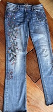 DRIFTWOOD 27 Kelly Strawberry Blossom EMBROIDERED Jeans SUNDANCE Bootcut Mid Ris picture