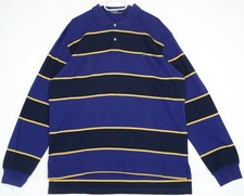 Vintage Polo Ralph Lauren Purple Stripe Long Sleeve Sweatshirt Men's size XL picture