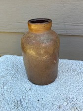 VTG Stoneware Oyster Crock attributed William Hare Wilmington De 7.5 X 5 X 4.5 picture