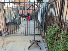 Antique VTG Ornate Cast Iron Rounder Hanging Dress Coat Industrial Garment Rack picture