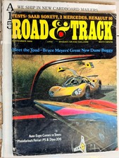 Vintage Road & Track Magazine Serptember 1968 picture