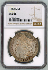 1882 S Morgan Silver Dollar MS66 picture