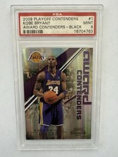 2009 Playoff Contenders KOBE BRYANT #1 Award Contenders Black /50 PSA 9 POP 2🔥 picture