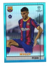 20-21 Topps MerlinCollectionChrome UefaChampions League Pedri #89 Aqua Refractor picture