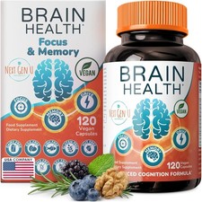 Vitaminas Para El Cerebro Suplemento 100% Natural Para Mejorar La Mente Memoria picture