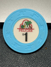 (SUPER SHARP) $1 PELICAN CASINO CHIP POKER CHIP LAS VEGAS NEVADA GAMBLING picture