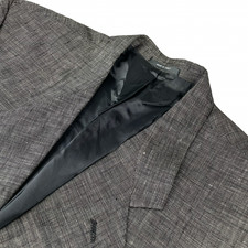 VTG Carlo Palazzi Men’s 100% Linen 2-Button Blazer Gray • Italy • 46R US picture