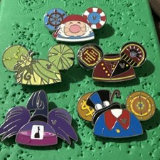 2025 Disney WDW Hidden Mickey Ear Hats Wave B 5 Pin Set- NO CHASER picture