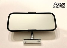 Vintage Hot Rat Rod Antique Car Truck Interior Rear View Mirror Black Wrinkle picture