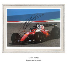 Charles Leclerc Hand Signed 12x8 Ferrari Formula 1 Car Photo PSA Approved & COA picture