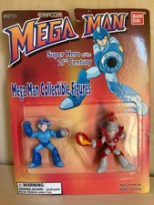 Mega Man 1995 Fireman Bandai Collectible Figure 5 LOT Capcom NES Card Vintage picture