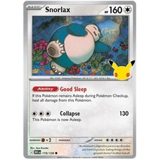 Snorlax 119/128 30th Celebration Holo picture