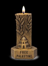 Palestinian Olive Branch Decorative Candle - Free Palestine Heritage Gift picture
